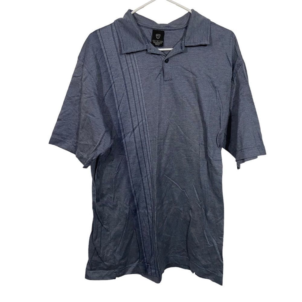 Nike Golf Blue Patterned Short Sleeve Athletic Polo Shirt